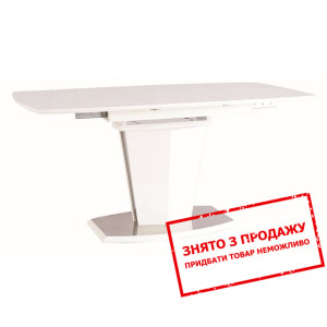 Стіл розкладний Signal Houston 120x80/160 Білий ма...